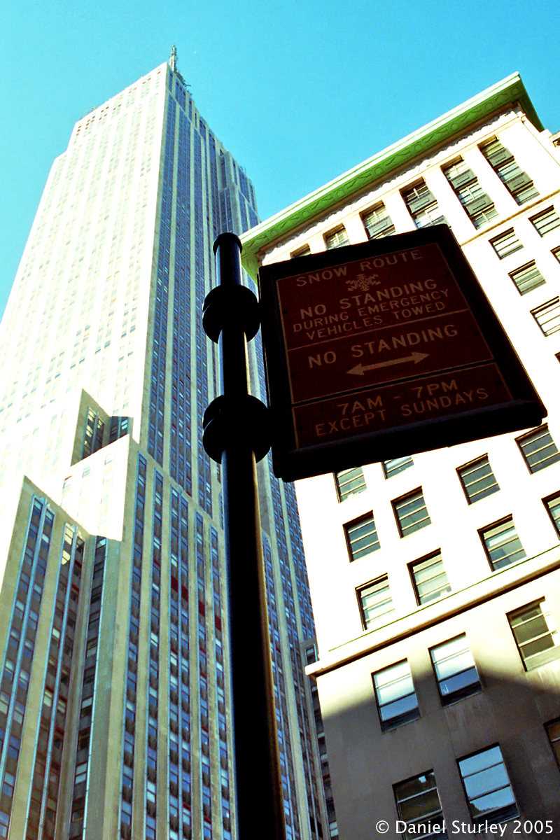 New York City, the Empire State Building from 5th Avenue - November 2005
