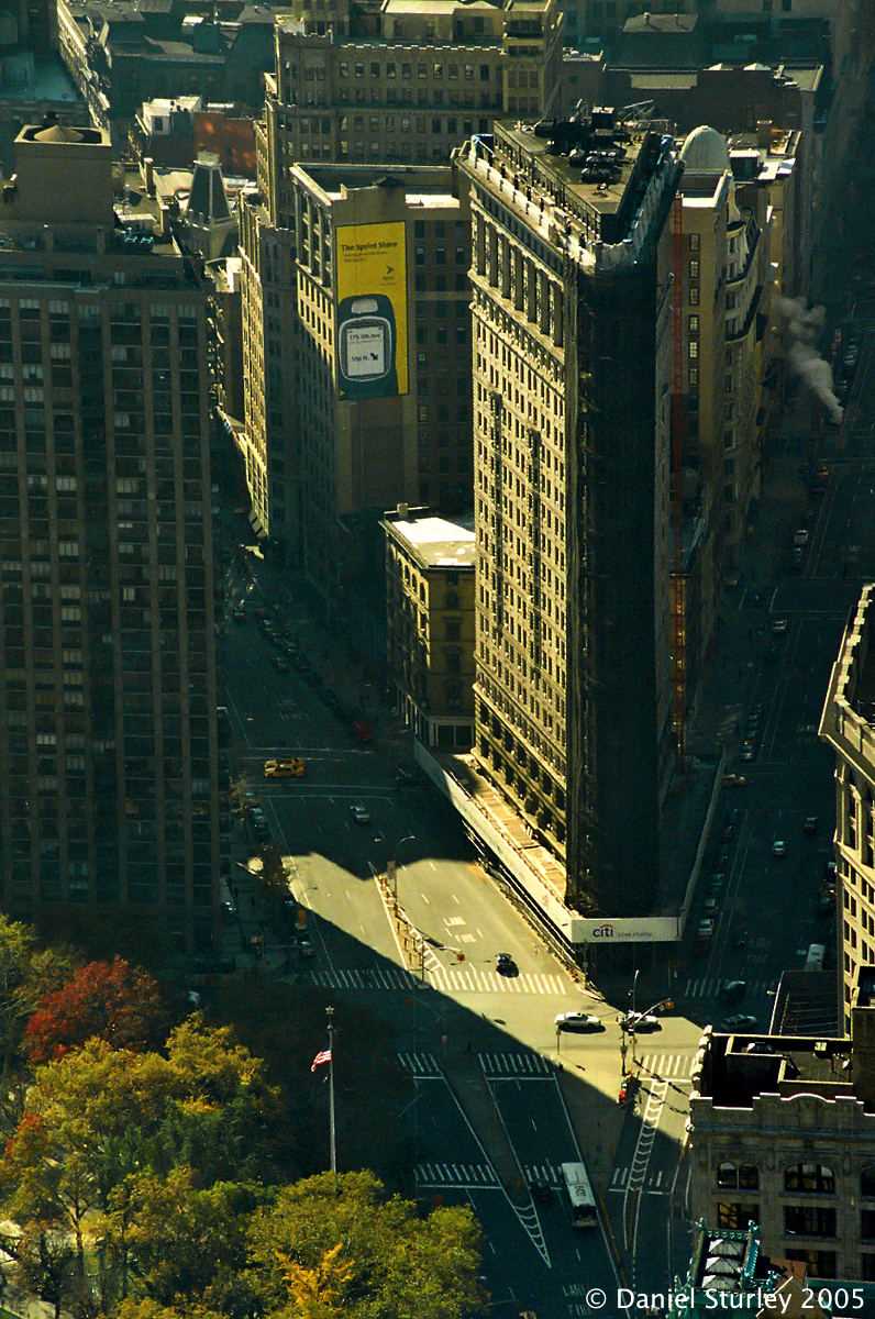 New York City, the Flatiron Building from the Empire State Building - November 2005