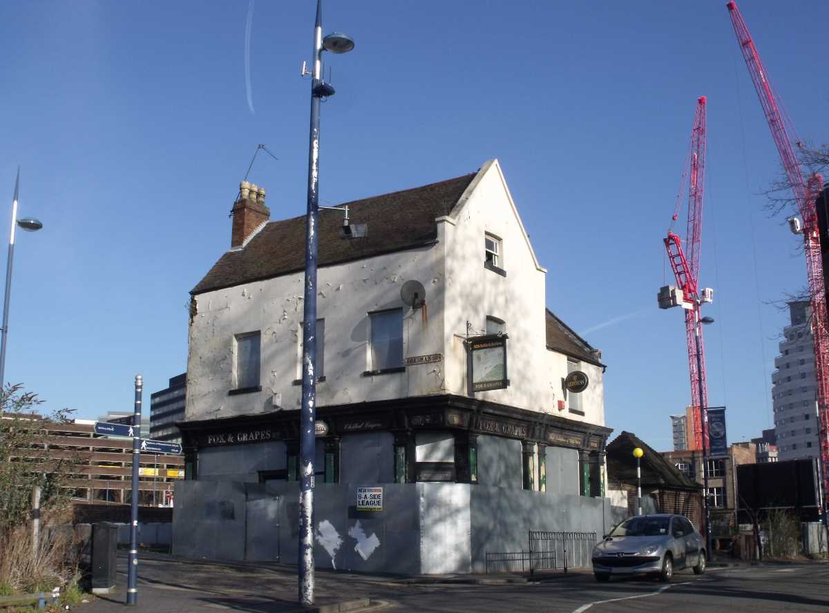 The Fox & Grapes, another Eastside pub demolished by HS2 back in 2018